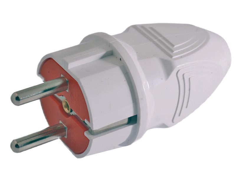 Вилка с заземлением Lemanso LMA3320 16 A прямая Белый (4745)