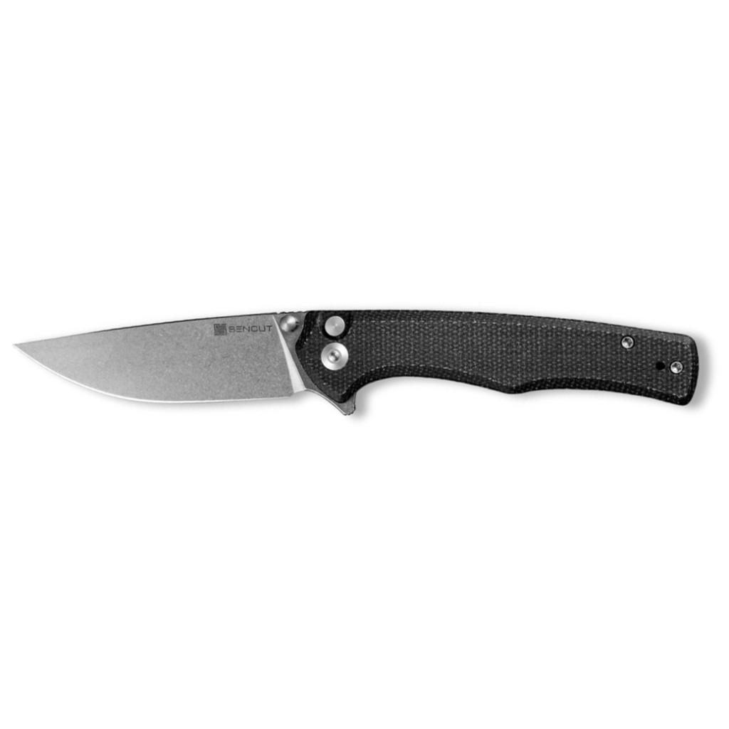 Ніж складаний Sencut Crowley Stonewash Black Micarta (m323621)