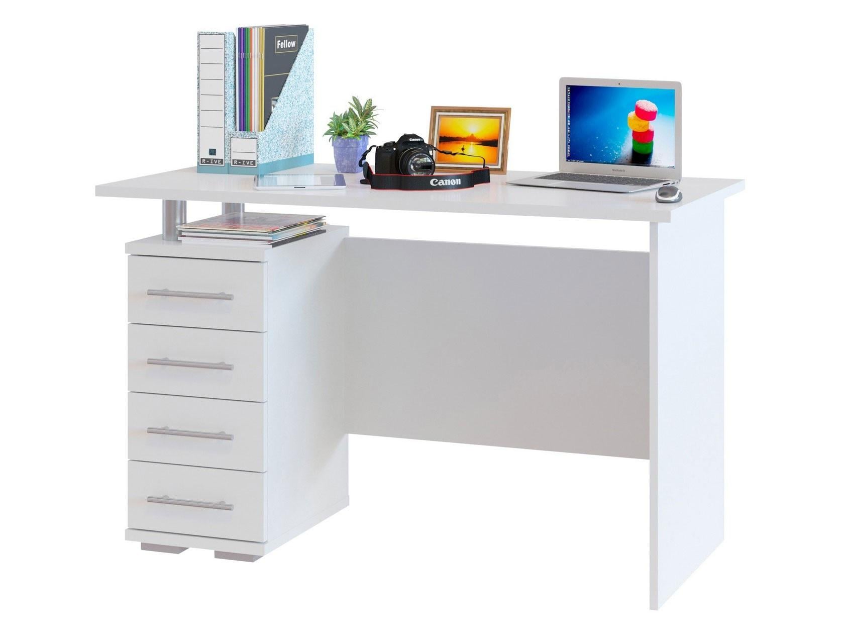 Компьютерный стол XDesk 106 слева с тумбой 32 мм Белый (XDesk-106...1)