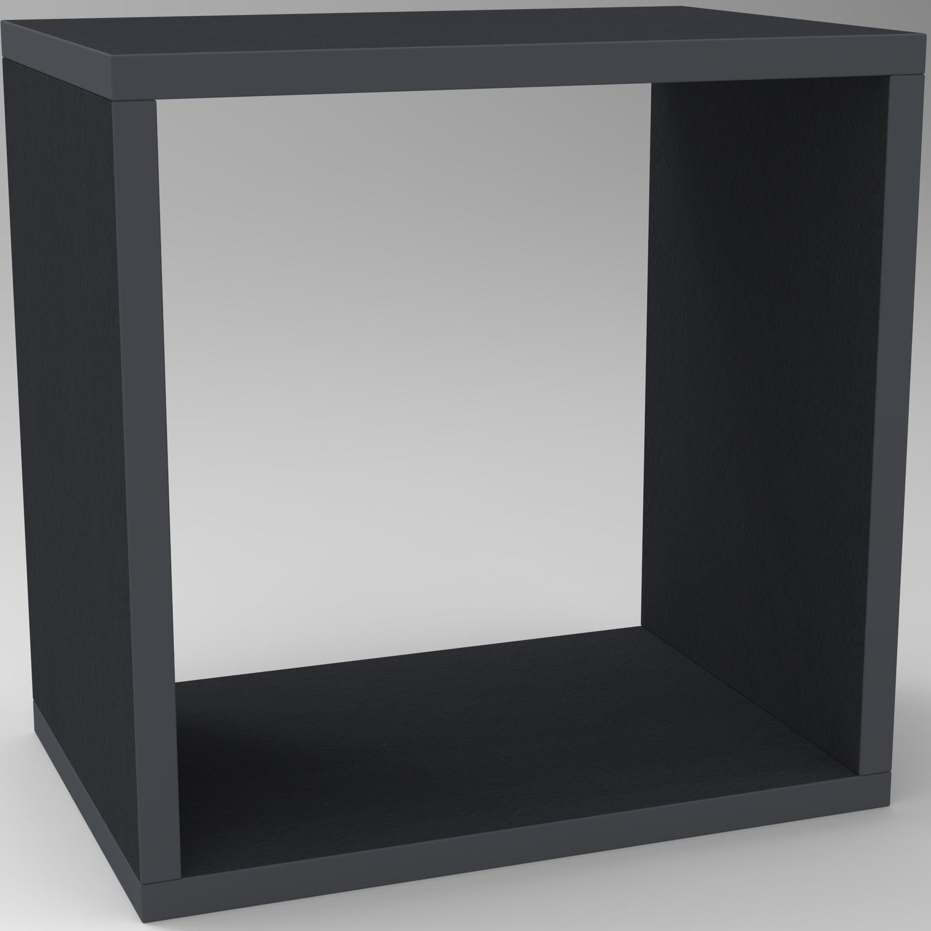 Полка квадратная Fmebel 370х370х250 мм Серый уголь (701031)