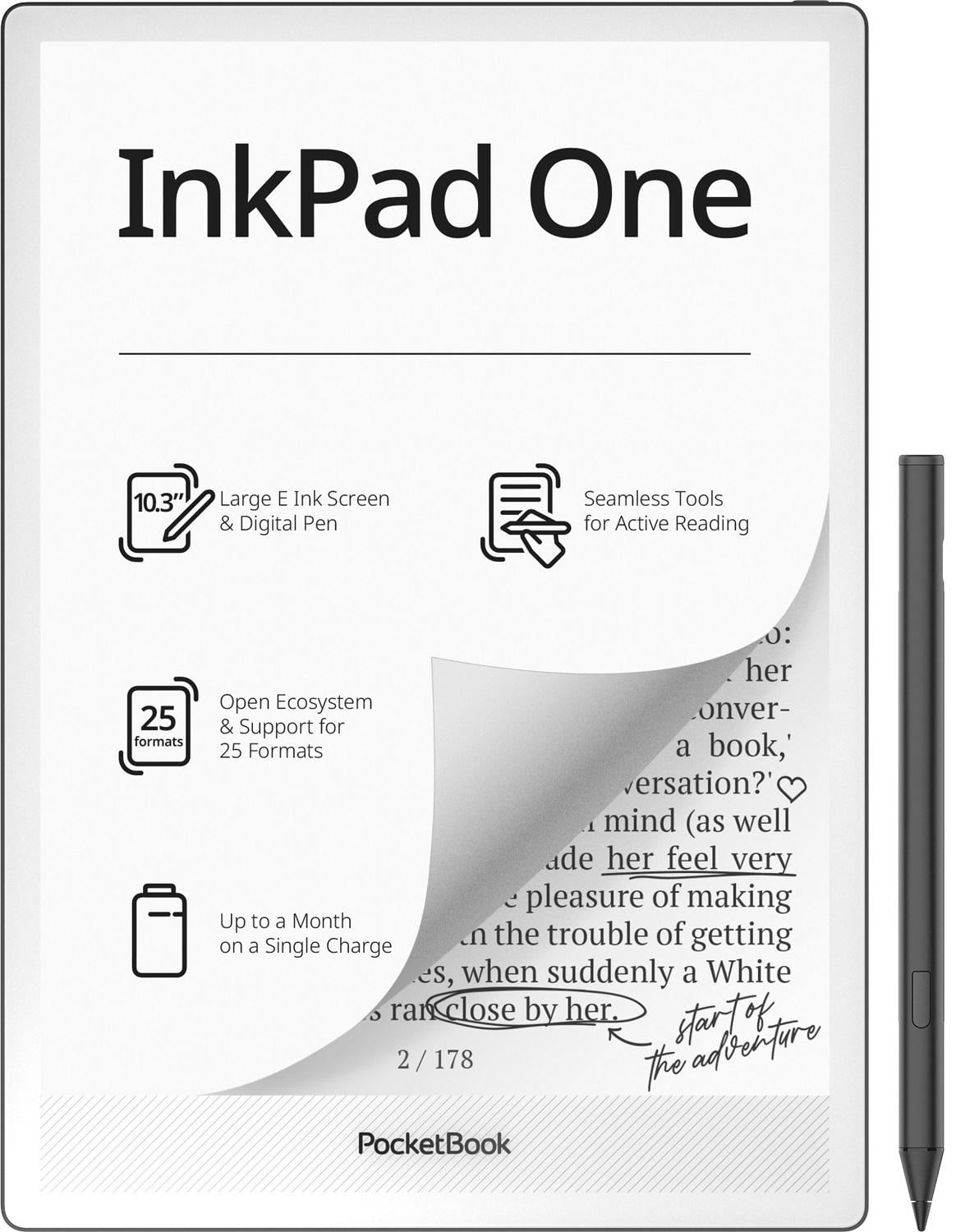 Електронна книга PocketBook InkPAd One PB1030 3700 mAh BT5.0/Wi-Fi Black (PB1030-8-WW) Електронна книга PocketBook InkPAd One PB1030 3700 mAh BT5.0/Wi-Fi Black (PB1030-8-WW)