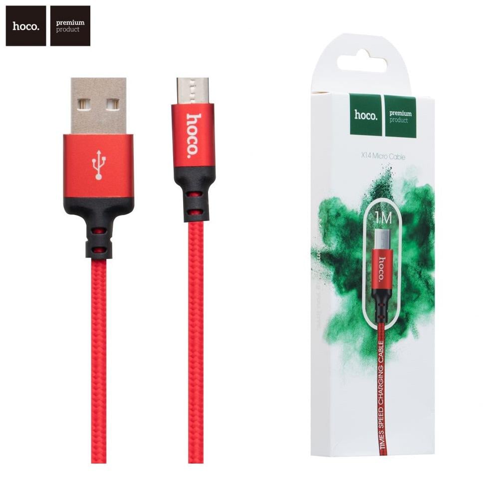 Кабель Hoco X14 Times Micro USB 1 м Красный - фото 4