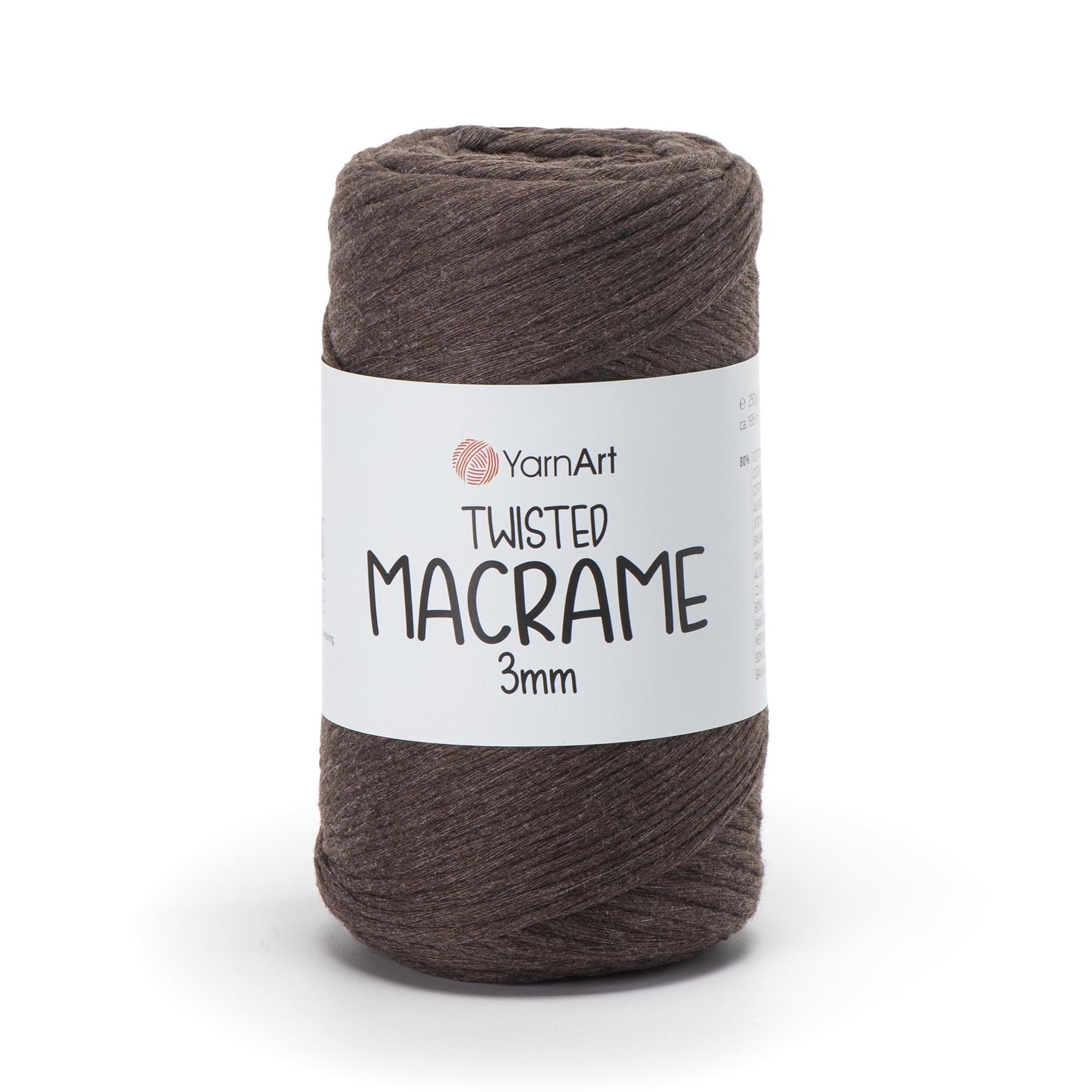Шпагат хлопчатобумажный Twisted Macrame 3 мм 250 г Шоколад №769 Шпагат хлопчатобумажный Twisted Macrame 3 мм 250 г Шоколад №769