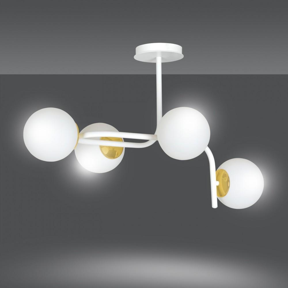 Люстра Magnar 4 White/Gold (PL-0003806 M/WHITE) - фото 2 Люстра Magnar 4 White/Gold (PL-0003806 M/WHITE) - фото 2