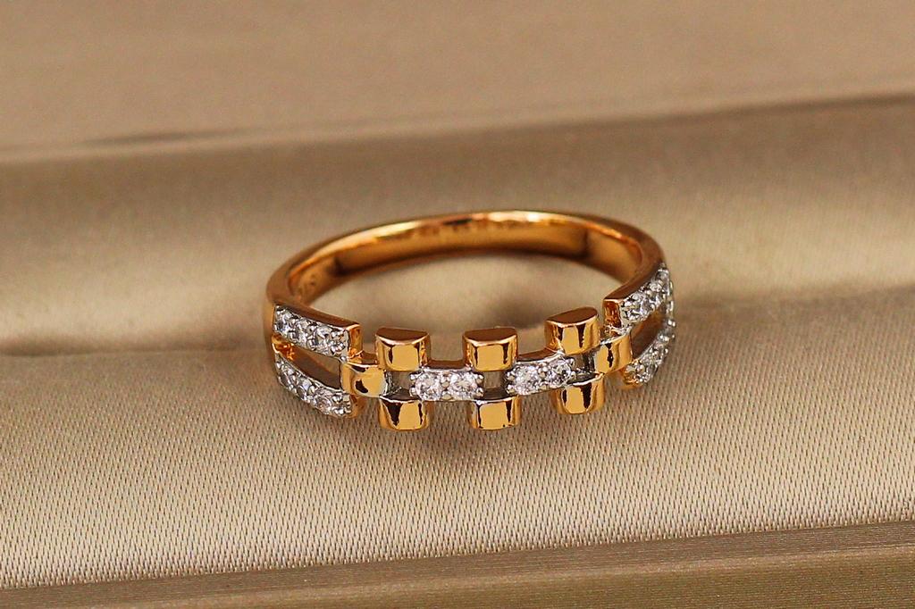 Кольцо Xuping Jewelry Связь с родием р. 18 Золотистый (32899086)