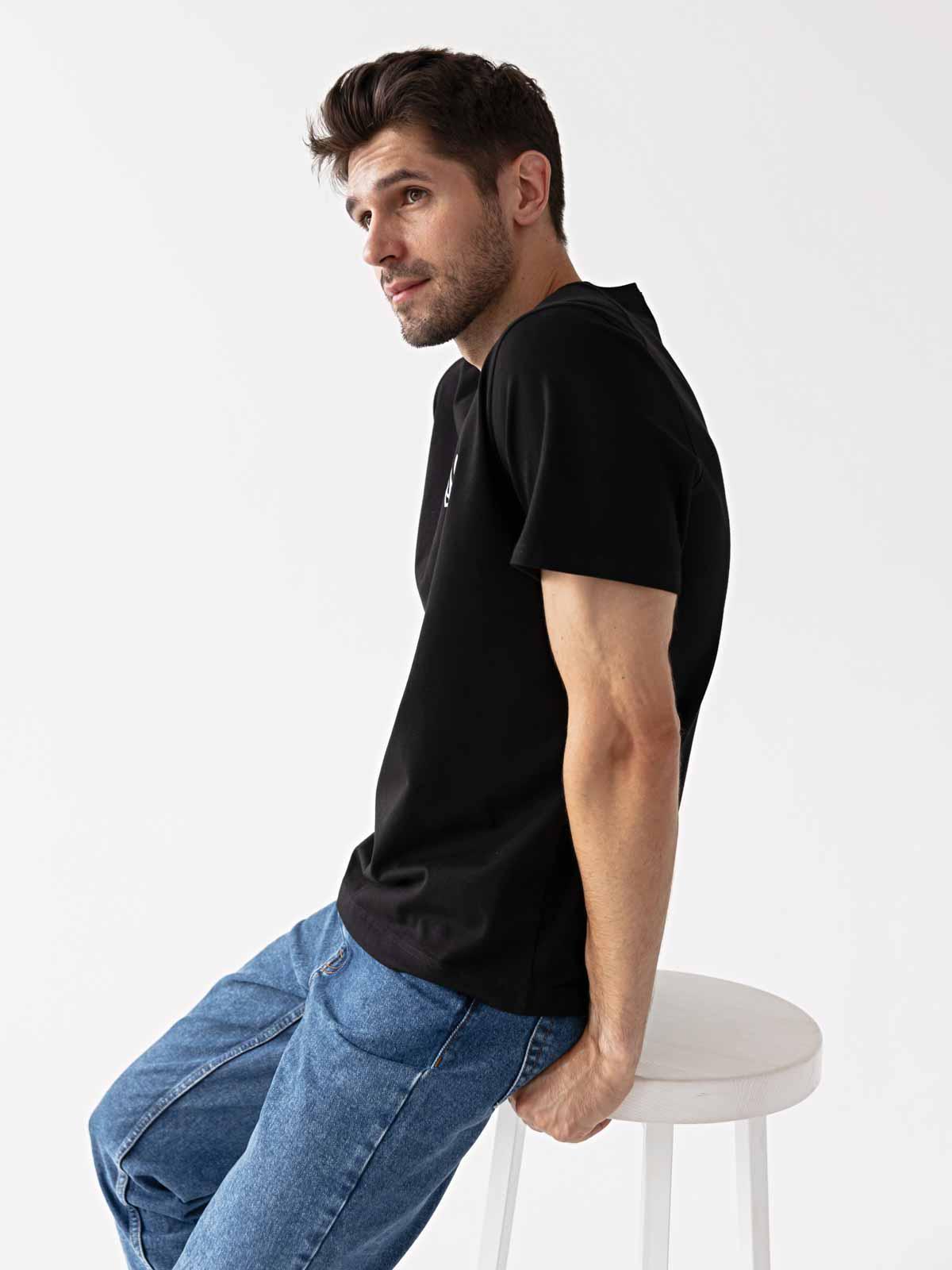 Футболка чоловіча FROMUS з тризубом маленьким XL Чорний (1107-2) - фото 2