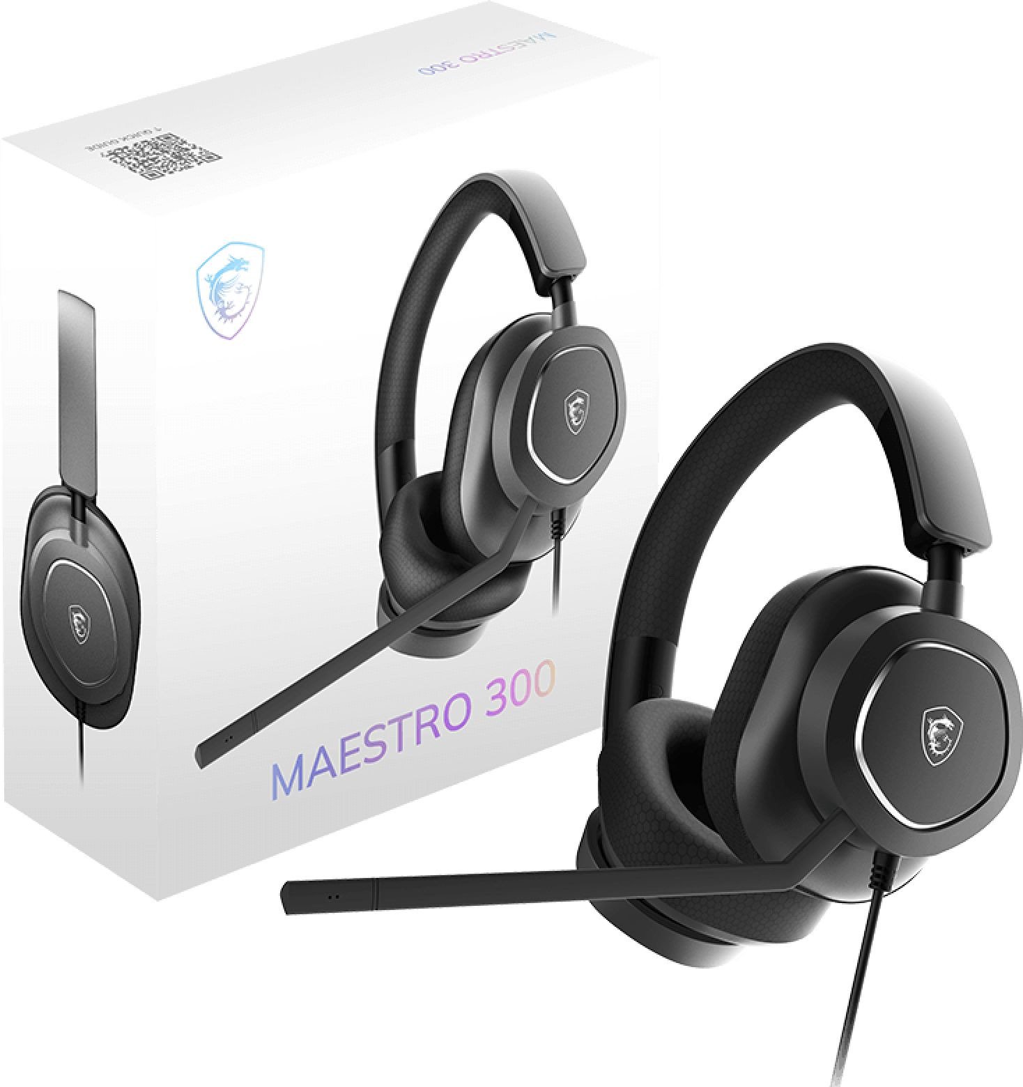 Наушники геймерские с микрофоном MSI MAESTRO 300 USB-C Черный (OS3-8ZC8001-000) - фото 5
