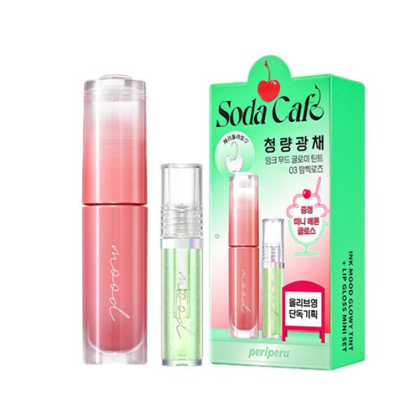 Тінт для губ глянсовий Peripera Ink Mood Glowy Tint 03 Rose In Mind Set (8809970755055)