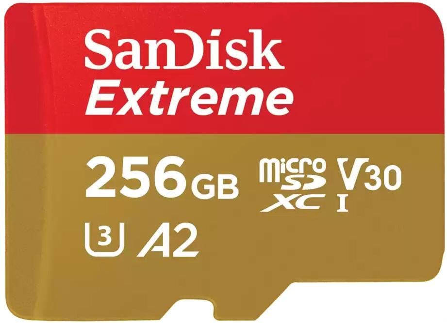 Карта памяти SanDisk microSD Extreme 256 Гб (C10/U3/V30/A2)