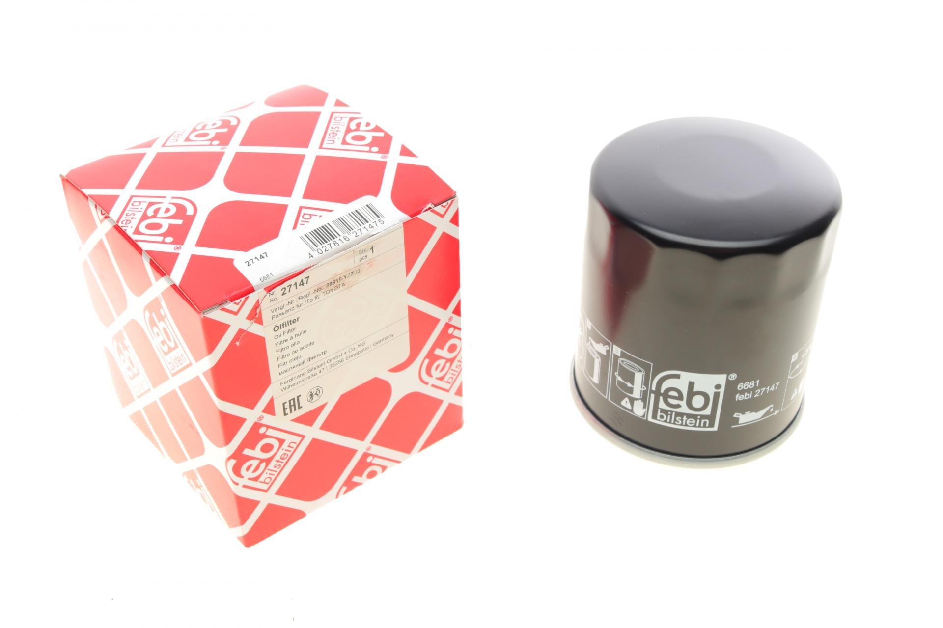 Фильтр масляный FEBI BILSTEIN для Fiat Fiorino 80-/Jeep Cherokee 2,4 01-08 h 82 мм (27147)