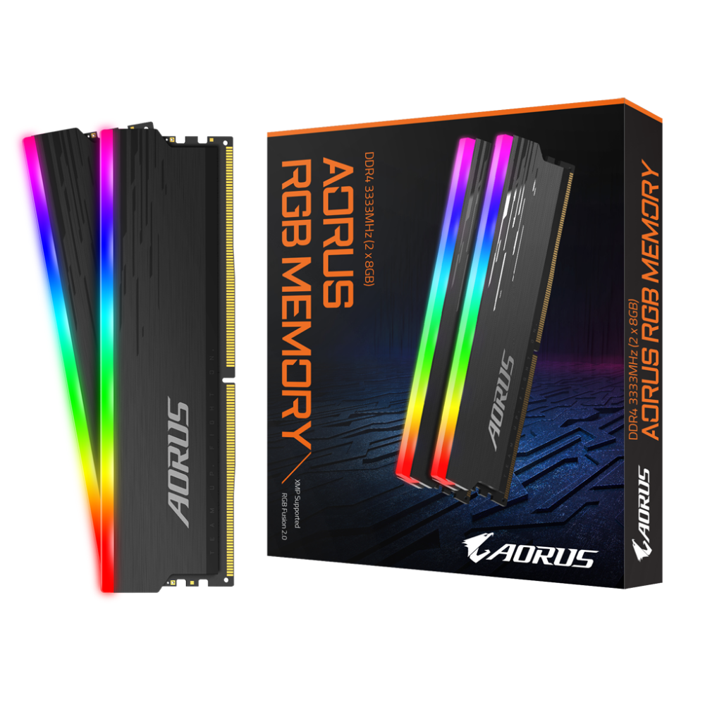 Оперативна пам'ять Gigabyte DDR4 16 Гб 3333 МГц RGB Fusion AORUS (GP-ARS16G33) - фото 3