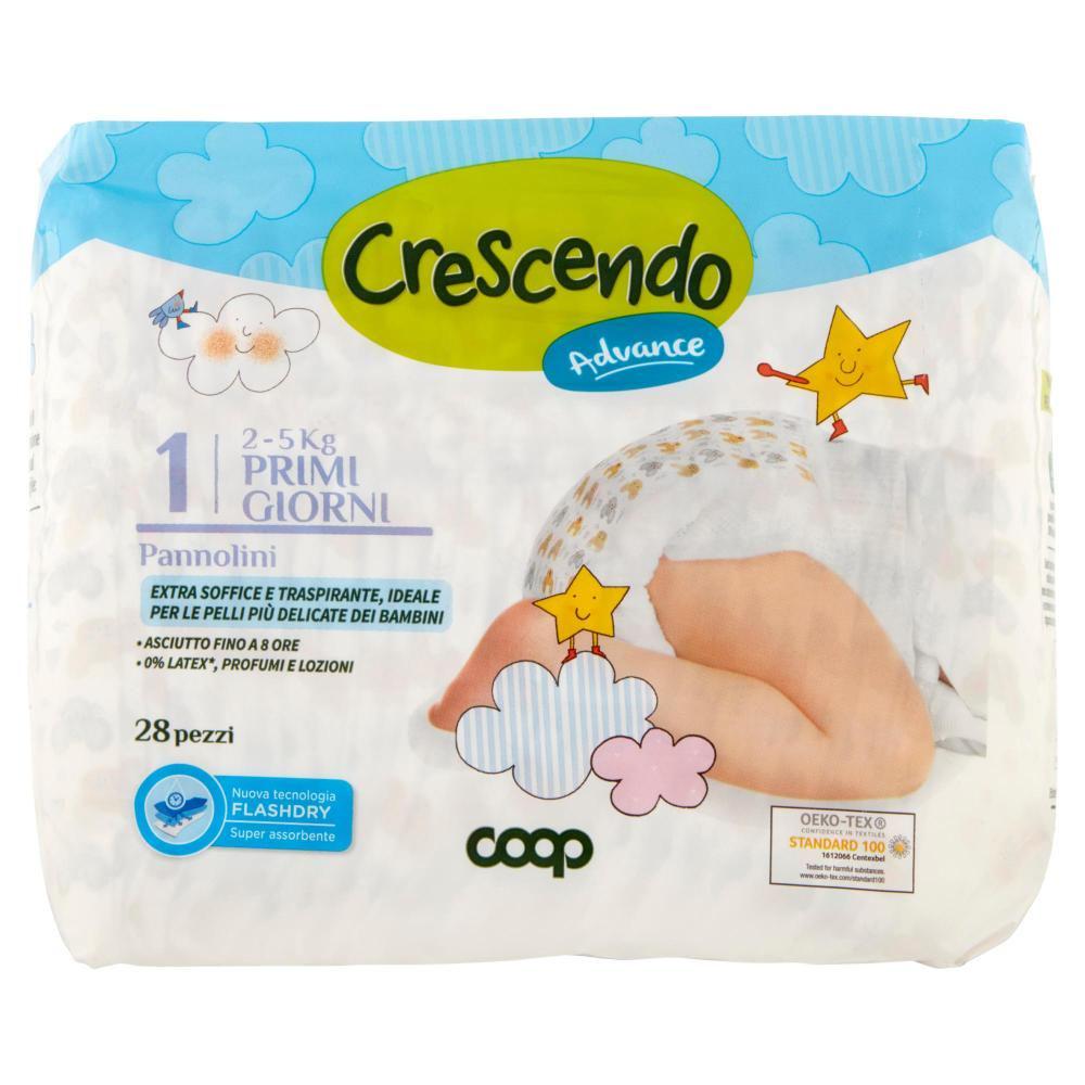 Подгузники Crescendo 1 2-5 кг 28 шт.