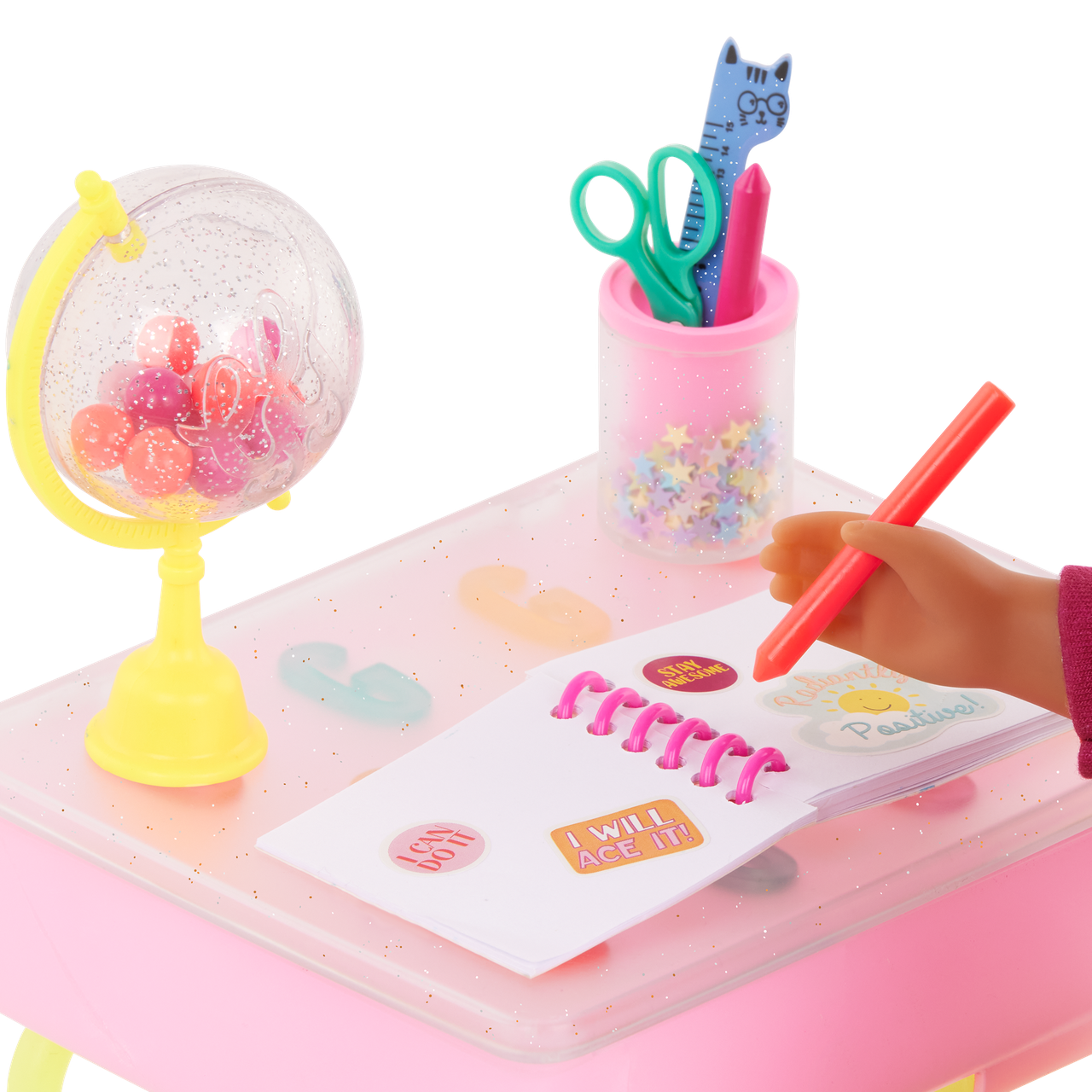 Набор с куклой Glitter Girls Alessa School Desk Playset Posable Desk Chair School 14" (2453896231) - фото 8