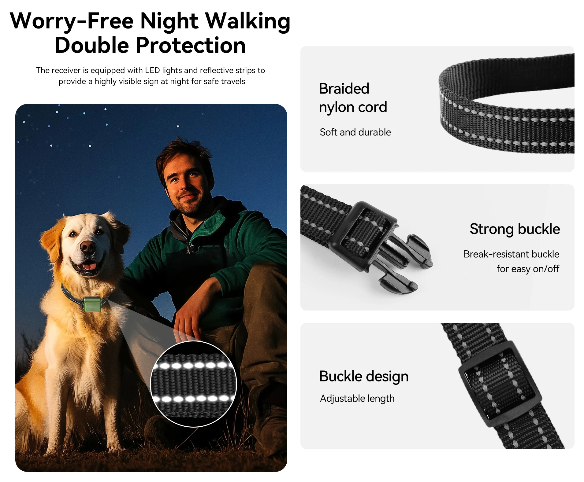 Нашийник електронний для дресирування та корекції поведінки собак ROJECO DOG800 300 м IP67 - фото 7