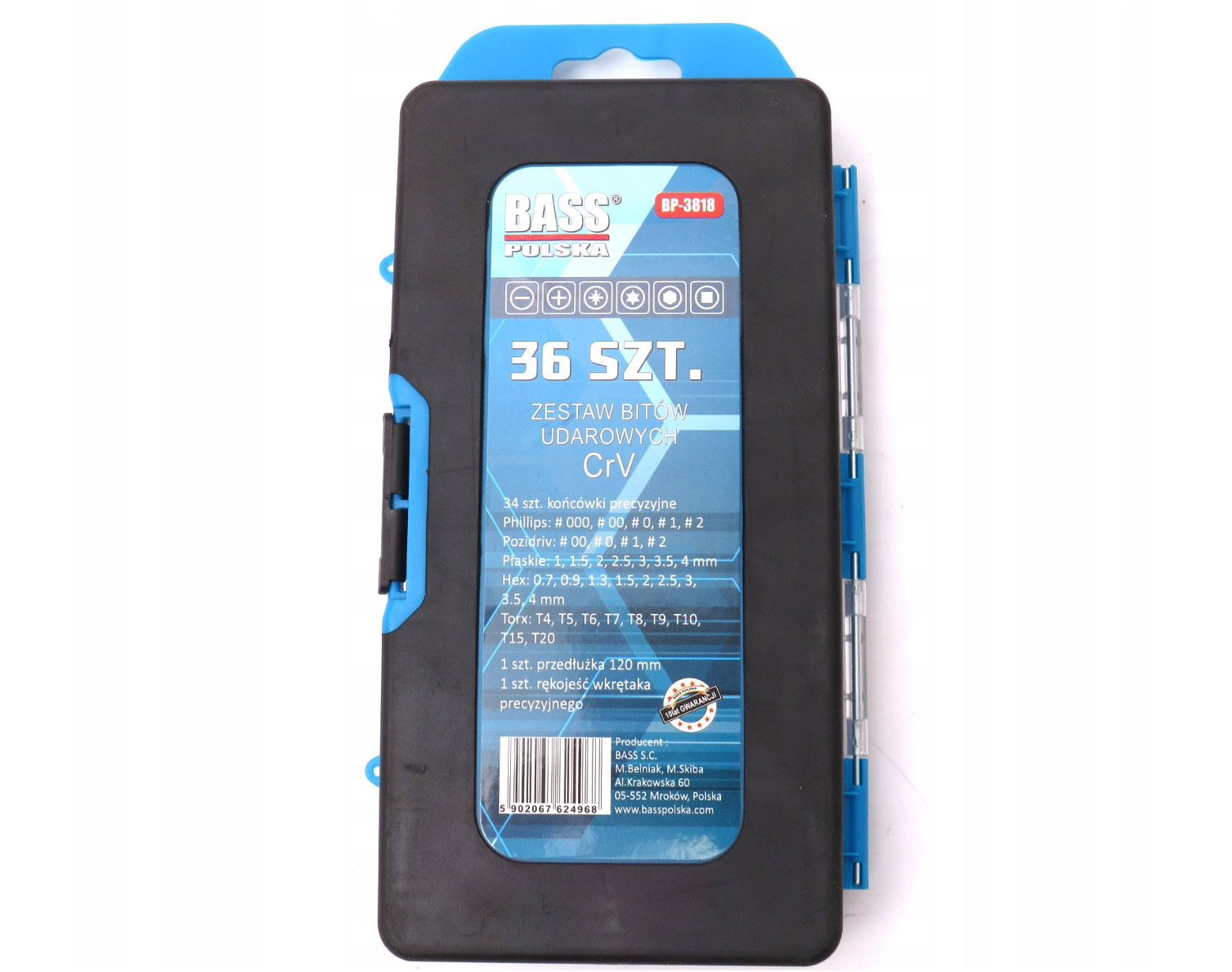 Викрутка Bass Polska 3818 з набором біт для точних робіт з подовжувачем 36 шт. - фото 16 Викрутка Bass Polska 3818 з набором біт для точних робіт з подовжувачем 36 шт. - фото 16