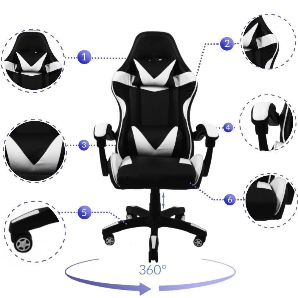 Крісло офісне комп'ютерне Bonro B-810 Білий (3543) - фото 7