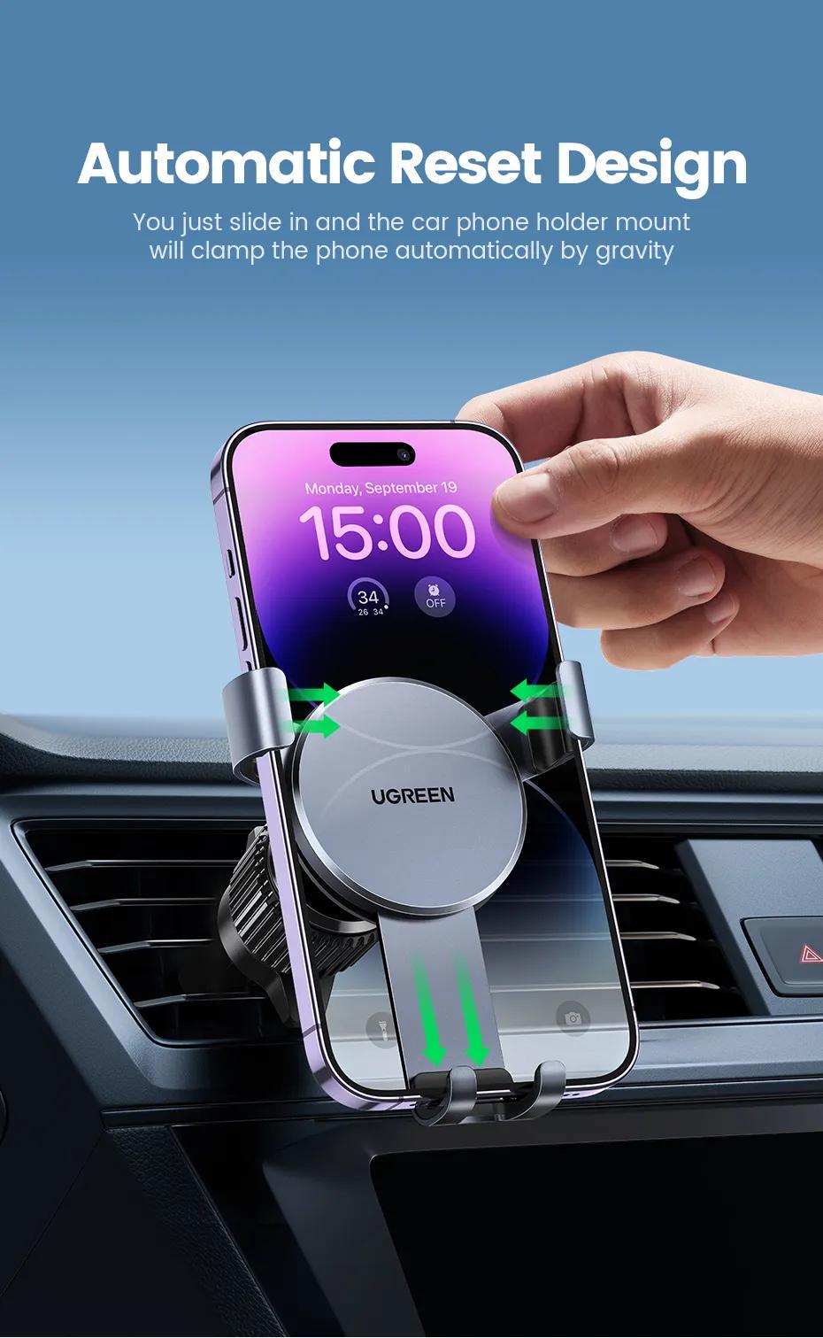 Держатель автомобильный UGREEN с крючком 360° Черный (15223) - фото 4