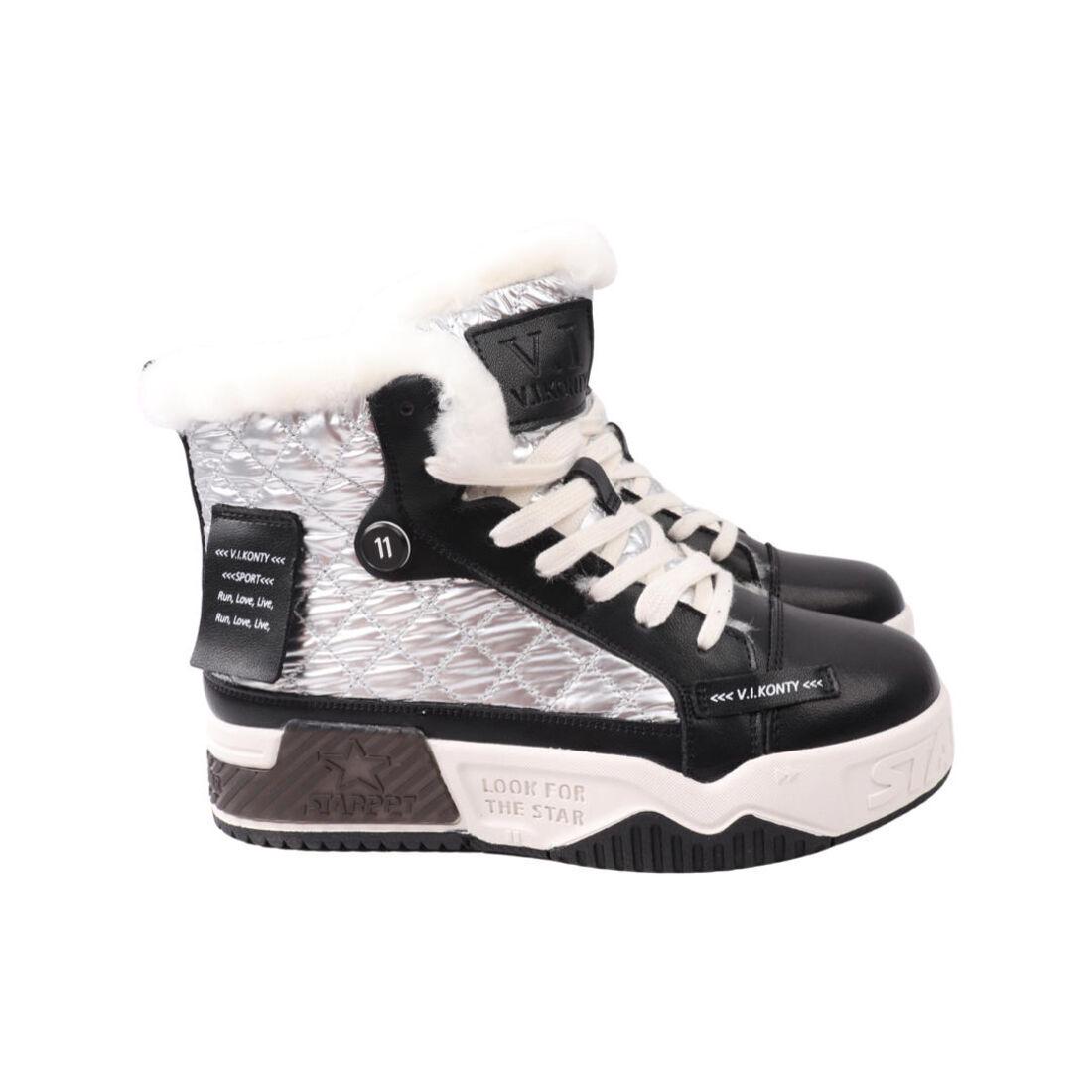 Ботинки женские Vikonty из кожи р. 36 Черный (280-22ZHC) Ботинки женские Vikonty из кожи р. 36 Черный (280-22ZHC)