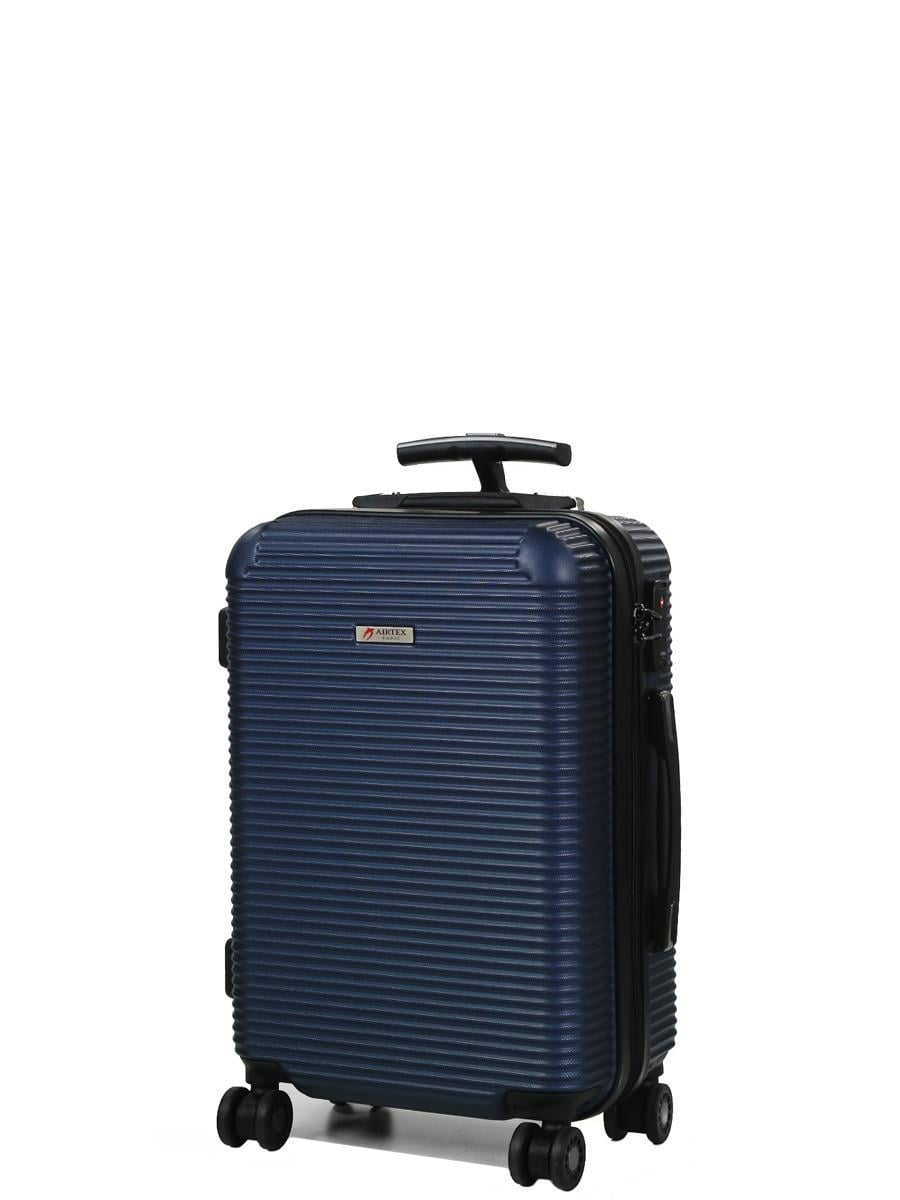 Чемодан Airtex 968 дорожный малый под ручную кладь поликарбонат 37 л 55x37x20 см Темно-синий