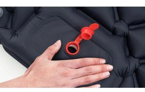 Килимок надувний PACOONE з подушкою та вбудованим насосом Темно-синій (qkg-cpm-wx9) - фото 3