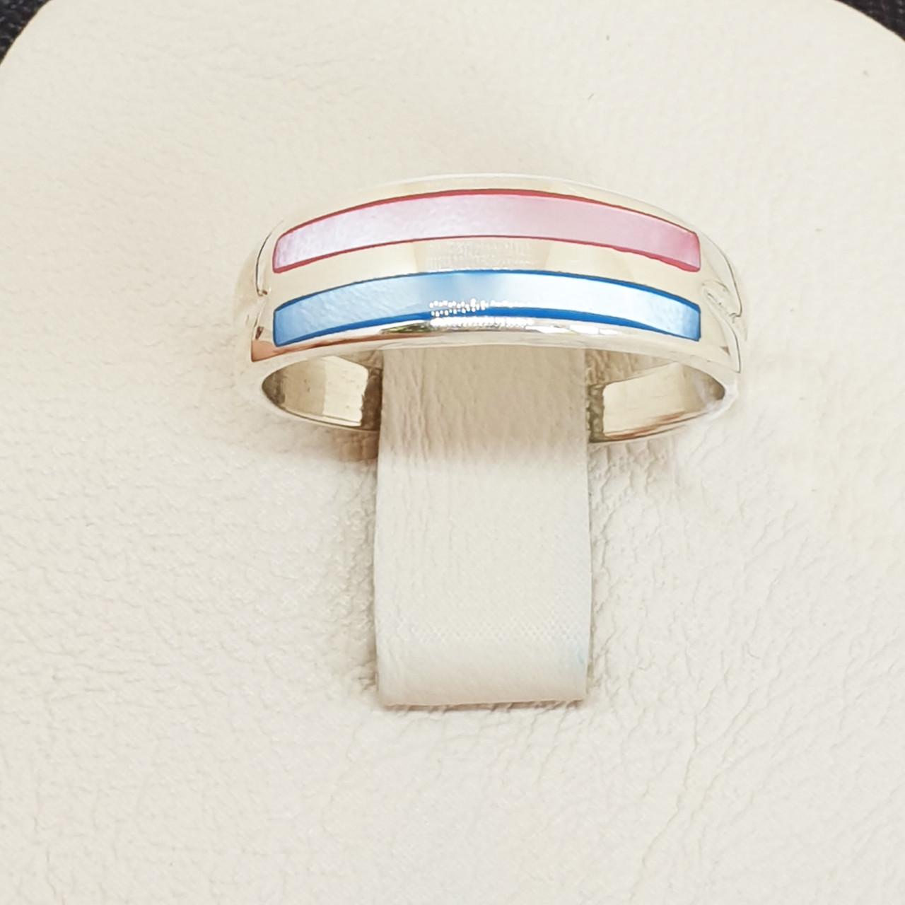 Кольцо серебряное с перламутром р. 19 3,64 г (1565708359)