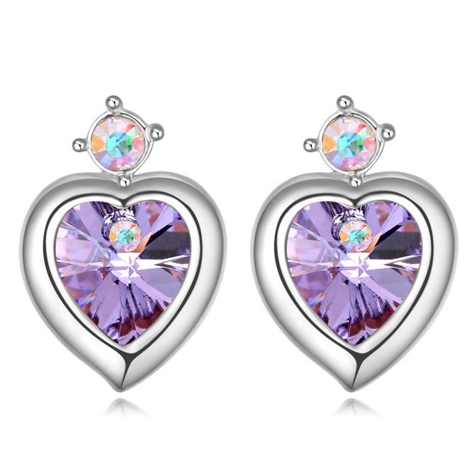 Серьги с кристаллами Сваровски Italina 20475 Сиреневый
