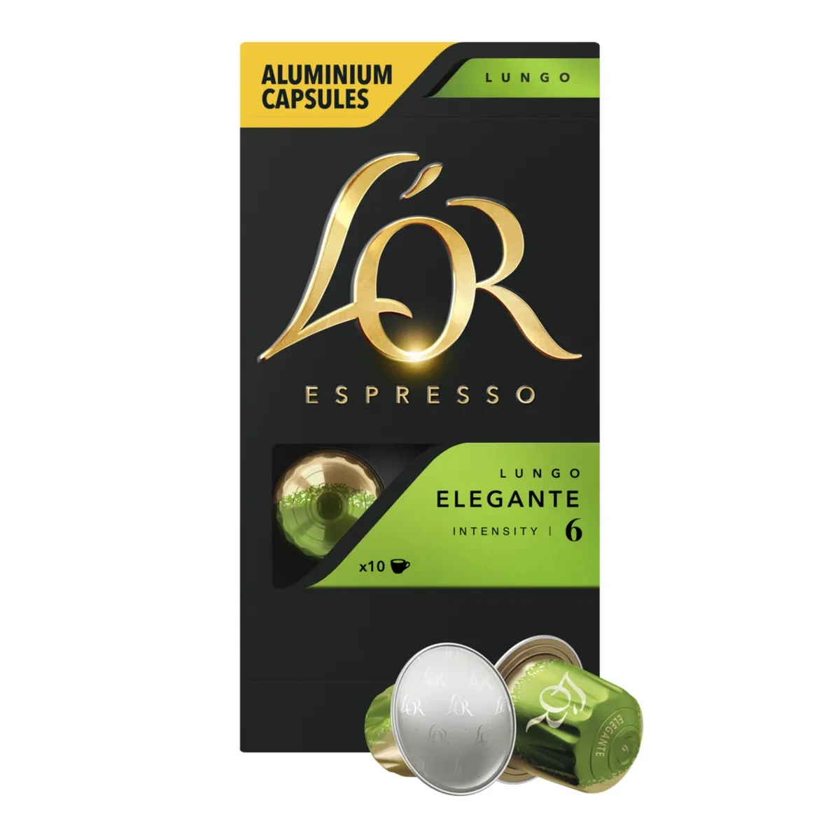 Капсули Nespresso L'OR Lungo Elegante алюміній 10 шт. (3025181133)