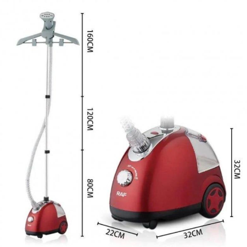 Відпарювач вертикальний RAF R 3037 для одягу пароочисник з вішалкою стаціонарний 1800 Вт Червоний - фото 4