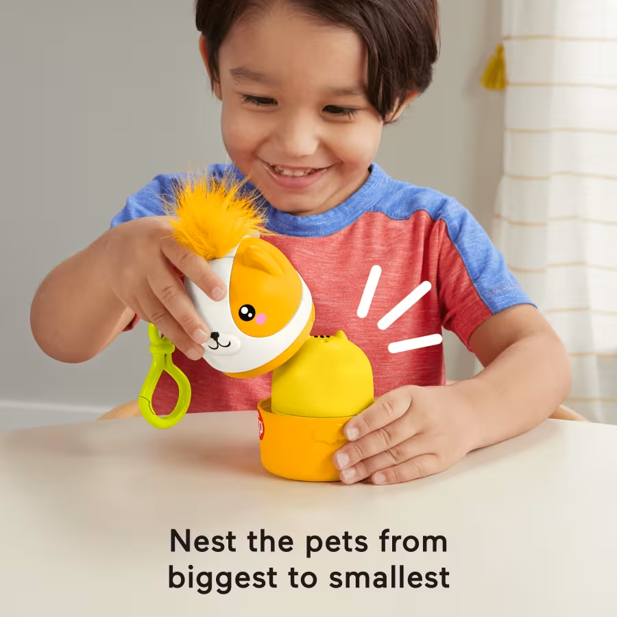Игрушка для малышей Fisher-Price FP Pets On-The-Go Nesting Pets Stacking Toy For Preschool Kids 4 Pieces (2598024099) - фото 3