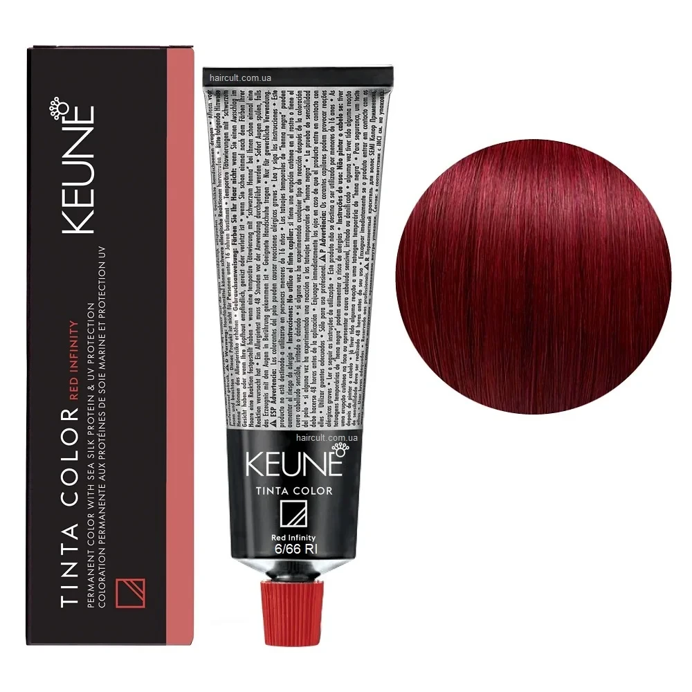 Краска для волос стойкая Keune Tinta Color 6.66 RI Intense Red Dark Blonde 60 мл