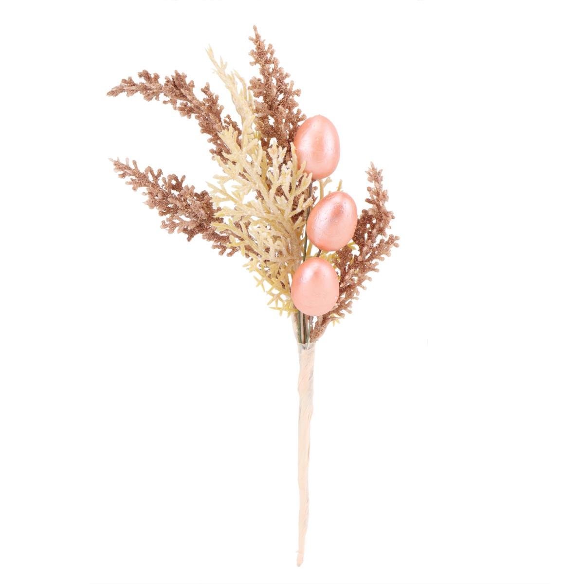 Декоративная пасхальная веточка Bona с крашенками 24 см Розовый (5004-009)