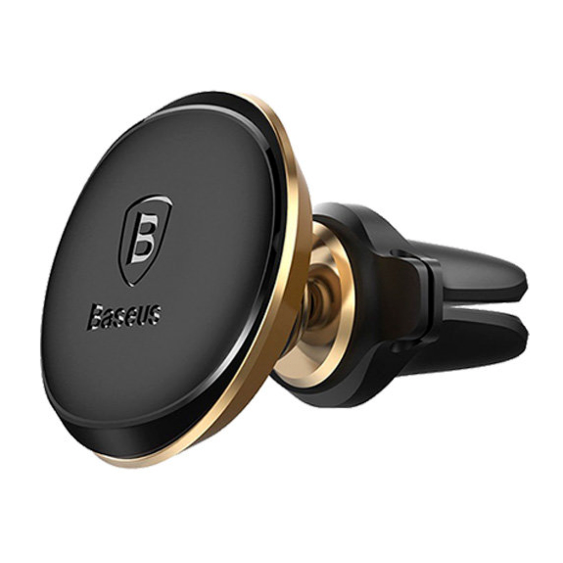 Автомобильный держатель Baseus Magnetic Air Vent Car Mount Holder with Cable Clip Gold - фото 5