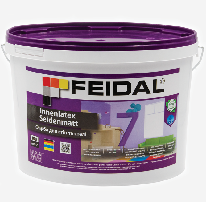 Краска интерьерная Feidal Innenlatex Seidenmatt 7 10 л
