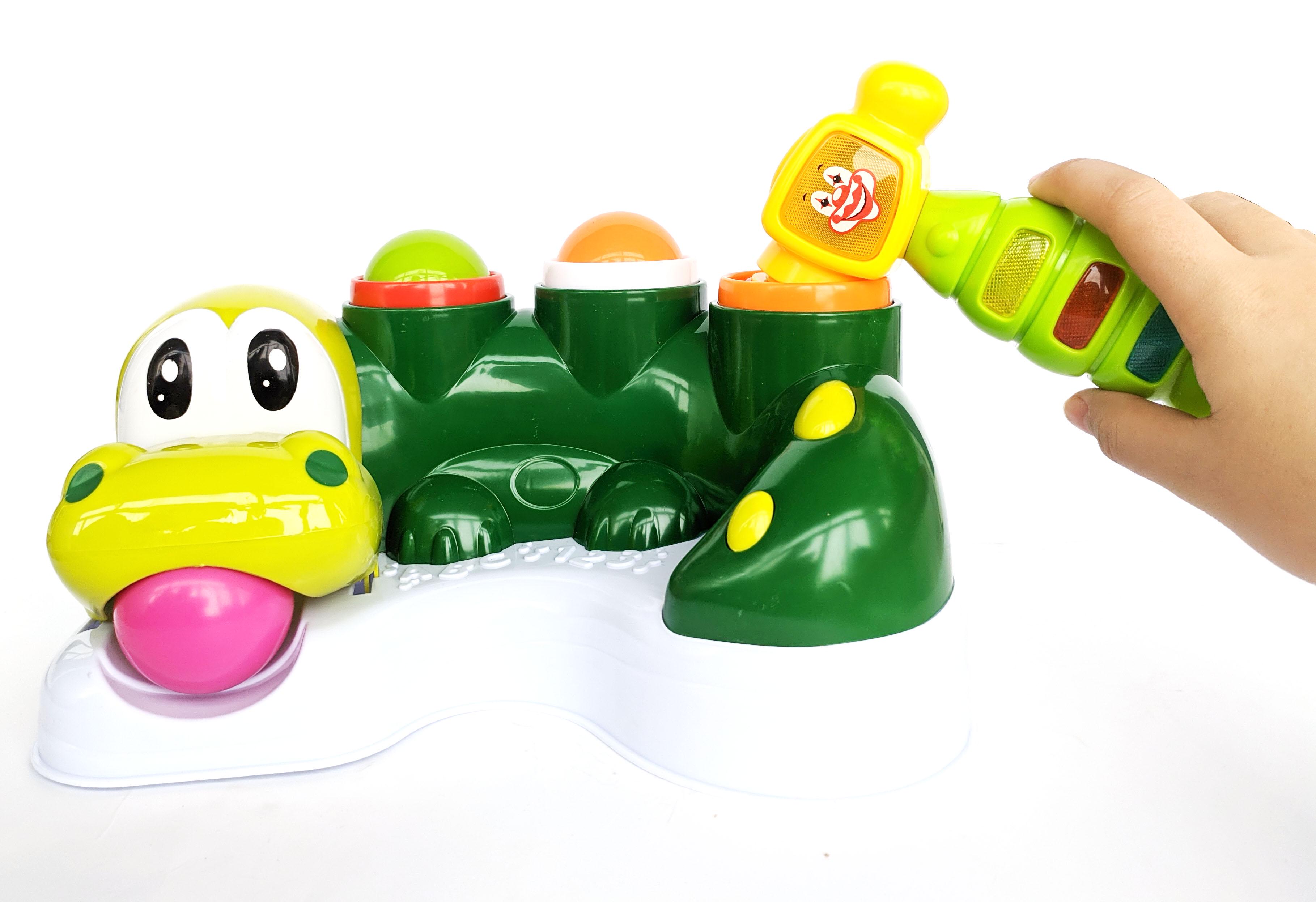 Стучалка-сортер Jia Yu Toys 29 см развивающая в виде крокодильчика (91878) - фото 4