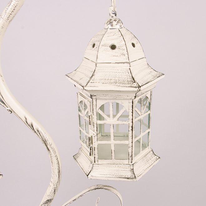 Подсвечник-фонарь Flora металлический 90 см Кремовый (39533) - фото 3