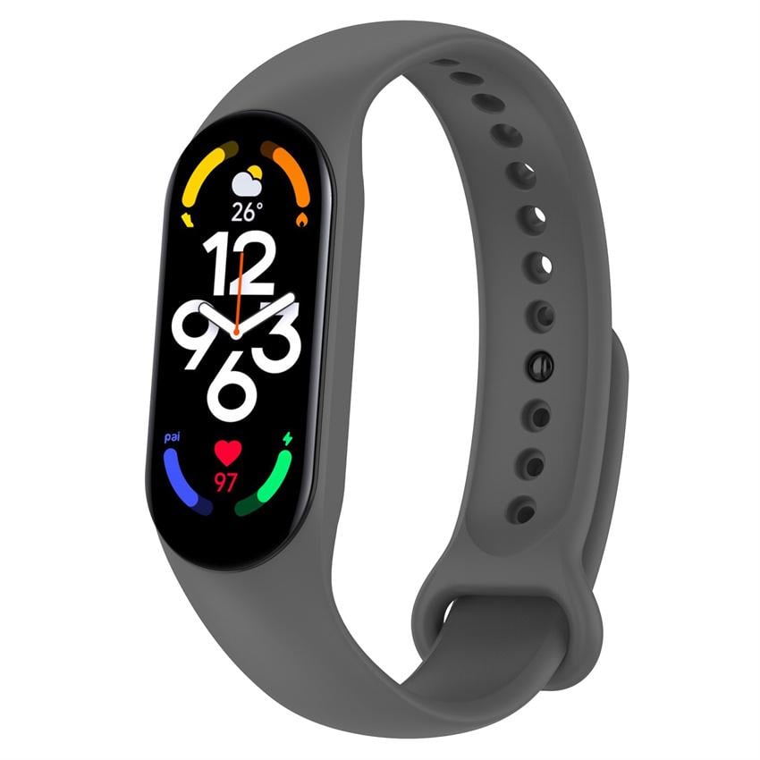 Силіконовий ремінець BeCover для Xiaomi Mi Smart Band 7 Gray (707480)