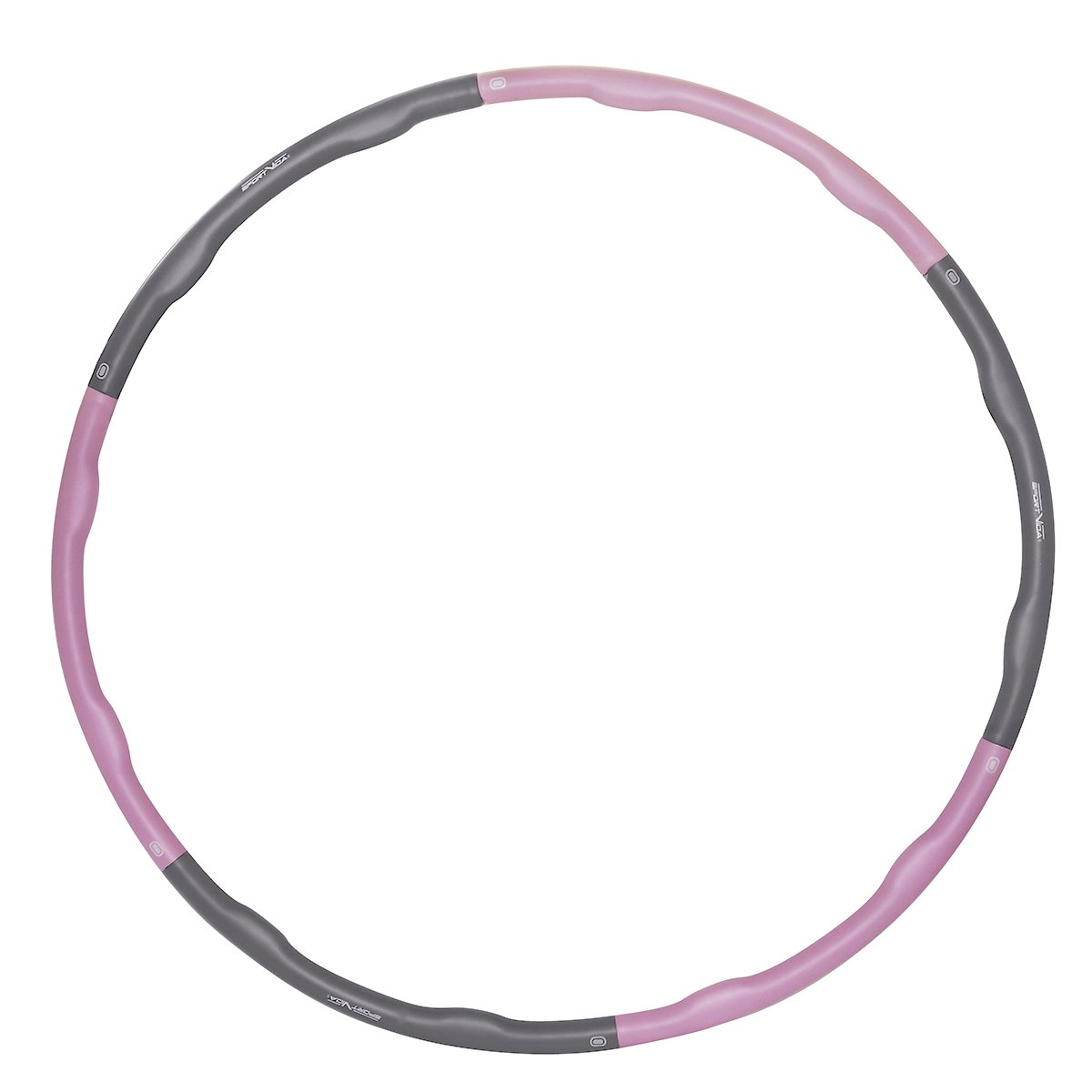 Обруч массажный Hula Hoop SportVida 100 см Grey/Pink (SV-HK0338)