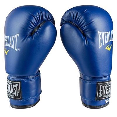 Боксерські рукавички Everlast штучна шкіра 12 oz Синій (EVDX380-12B)