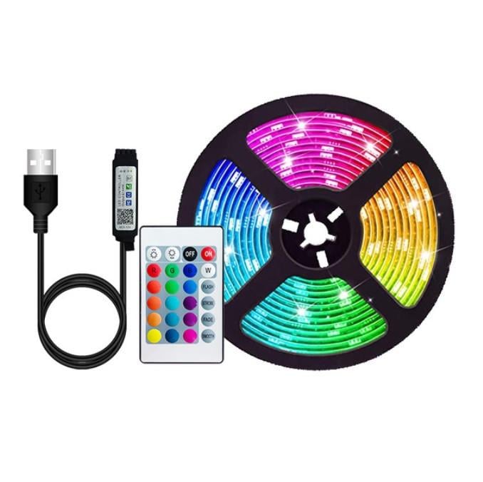 Светодиодная лента RIAS 5050 LED RGB в бухте 5 V USB Bluetooth 5 м (4_00561)