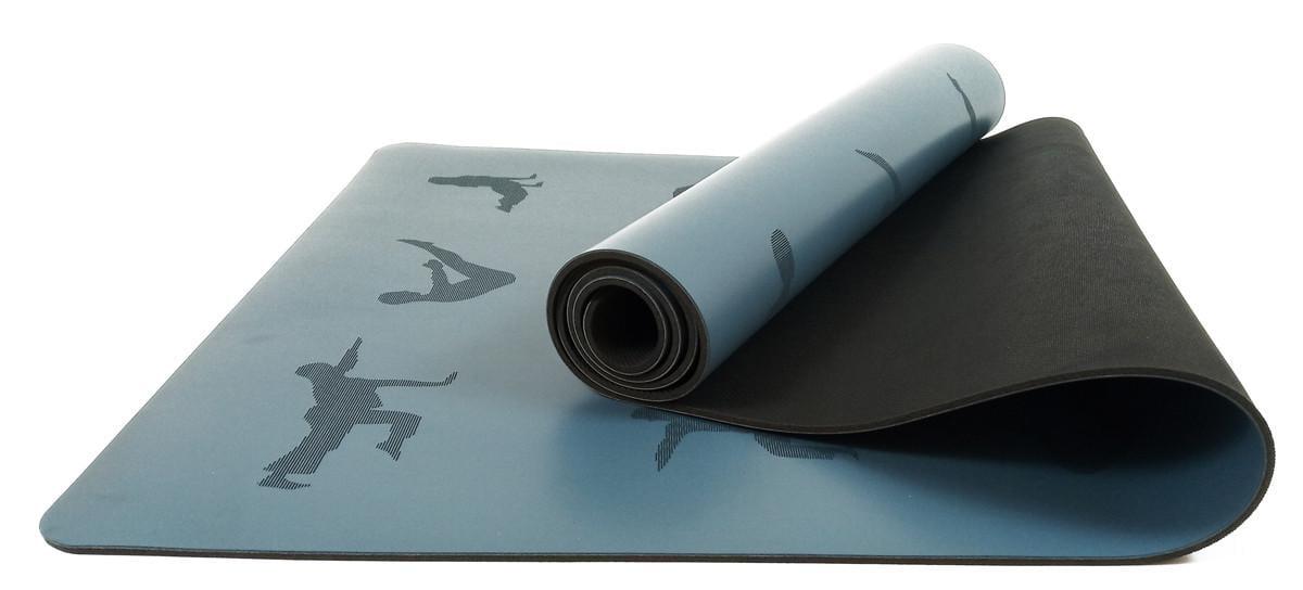 Коврик для йоги профессиональный EasyFit каучук 5 мм Синий
