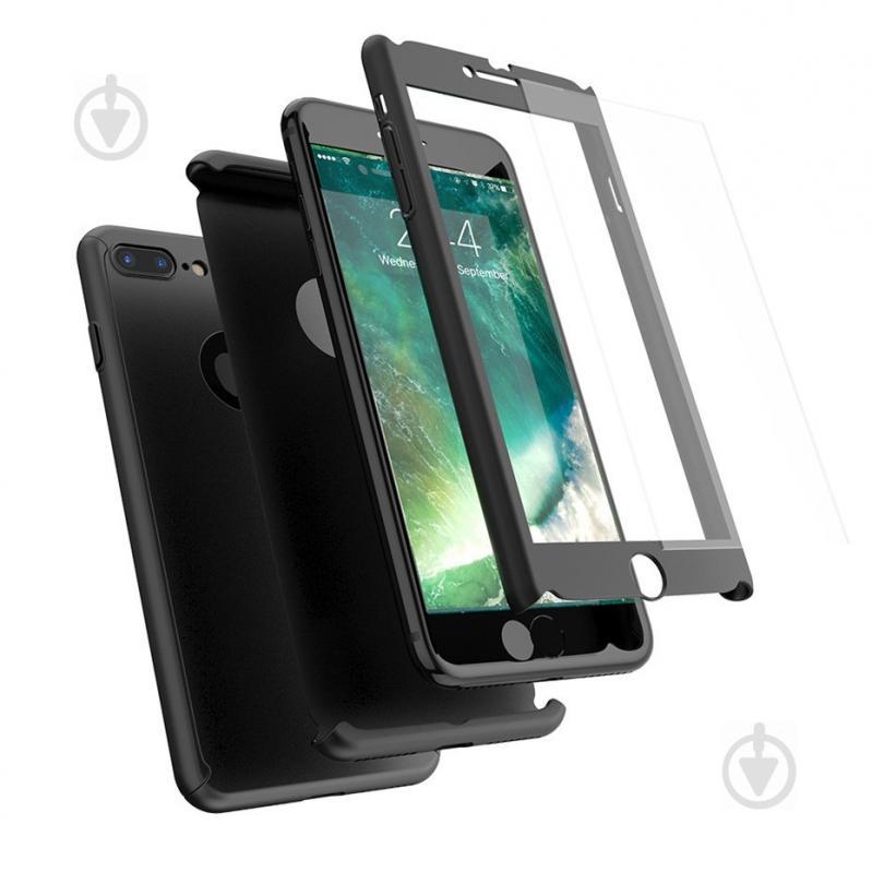 Чехол MakeF +стекло на iPhone 7/8 Black (HbP050408) - фото 2