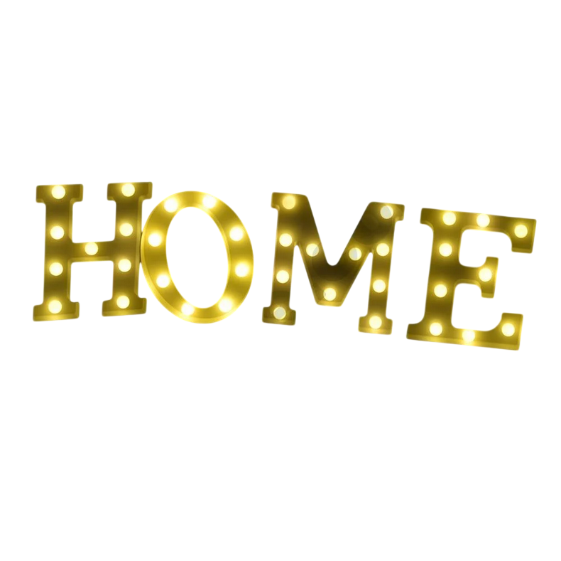 Декор слово "HOME" с подсветкой 70 см (899)