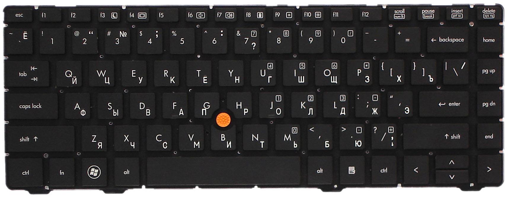 Клавиатура для ноутбука HP Elitebook 8460W Point Stick горизонтальный Enter Black