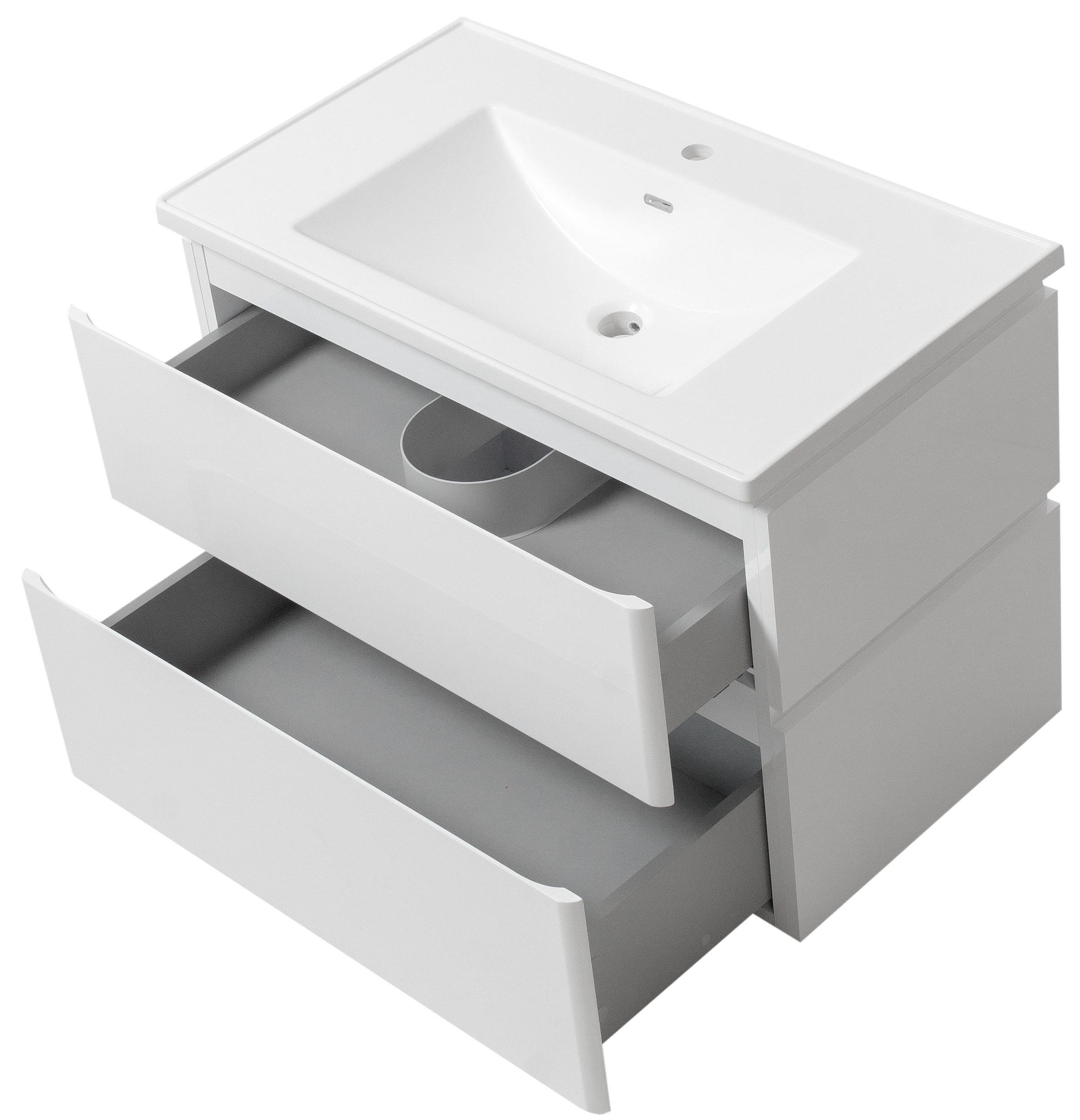 Тумба ЮВВИС Лион ТПБ-2 Д 70 см с умывальником Канте из искусственного камня (14853725) - фото 2