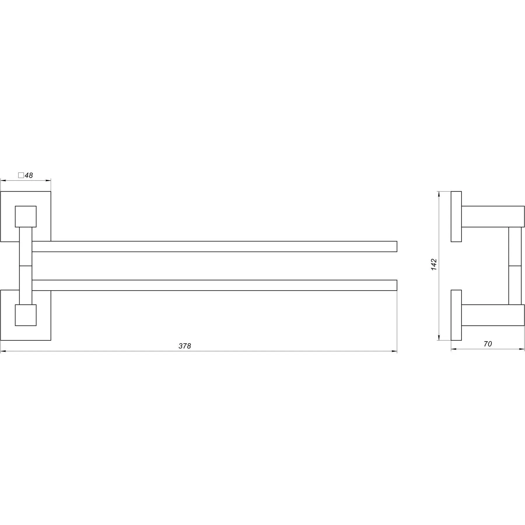 Держатель полотенец Globus Lux SQ 9431-2 (GSR-000019478) - фото 2 Держатель полотенец Globus Lux SQ 9431-2 (GSR-000019478) - фото 2