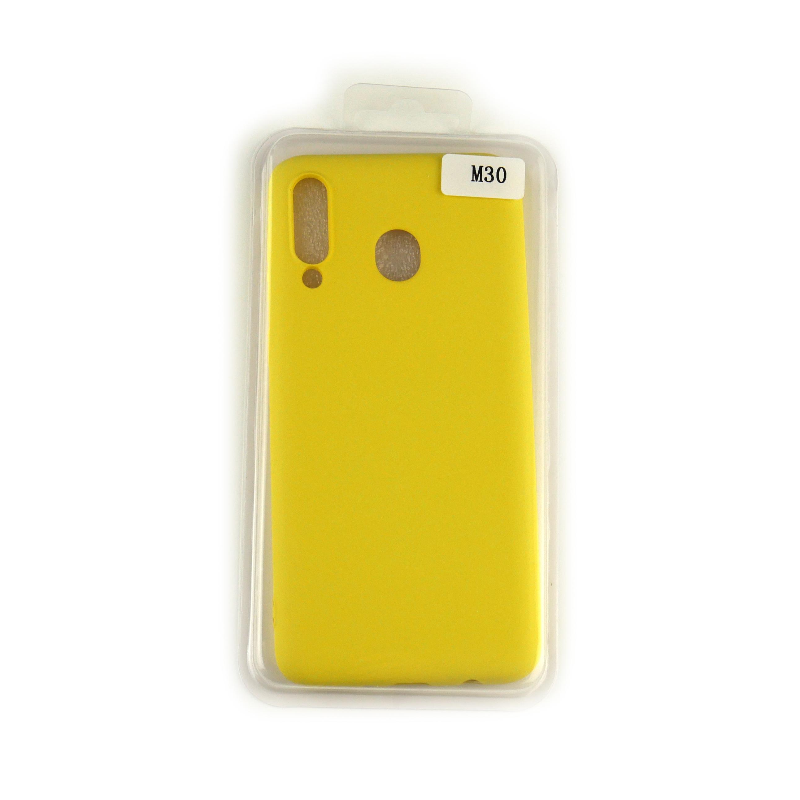 Чехол Silicone Case Full Cover Samsung M30 Желтый