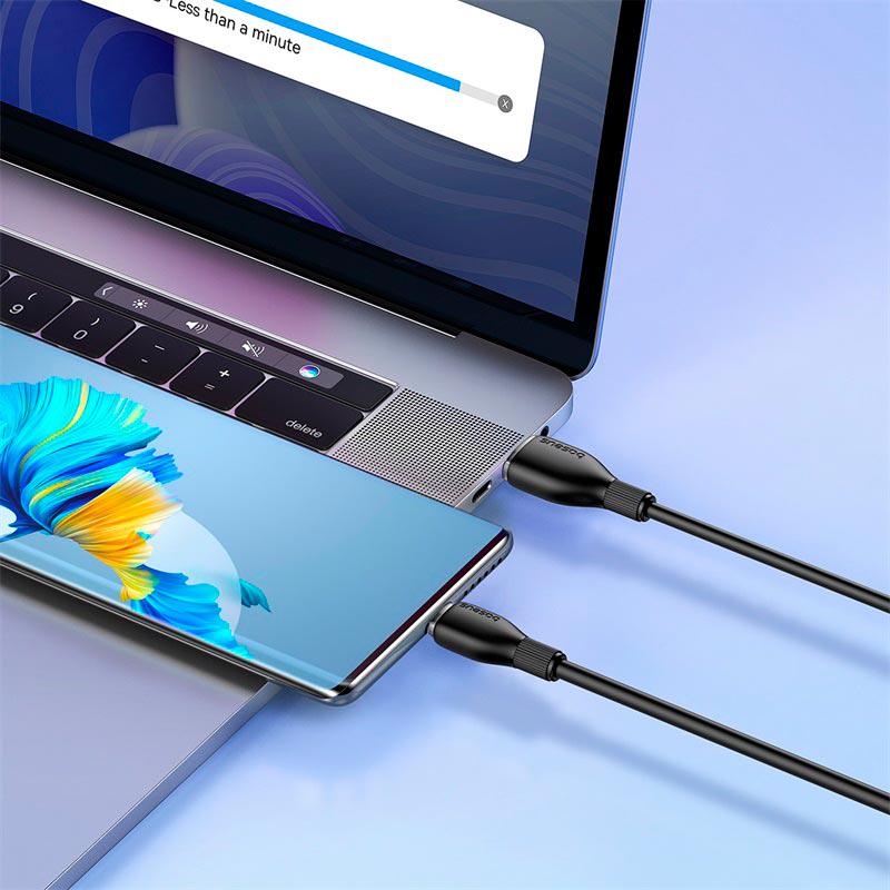 Кабель для зарядки і передачі даних BASEUS USB Type-C Pudding Series Fast Charging Cable 2м Чорний (P10355703111-01) - фото 4