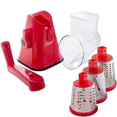 Мультислайсер Tabletop Drum Grater Kitchen Master Червоний (14694620) - фото 2