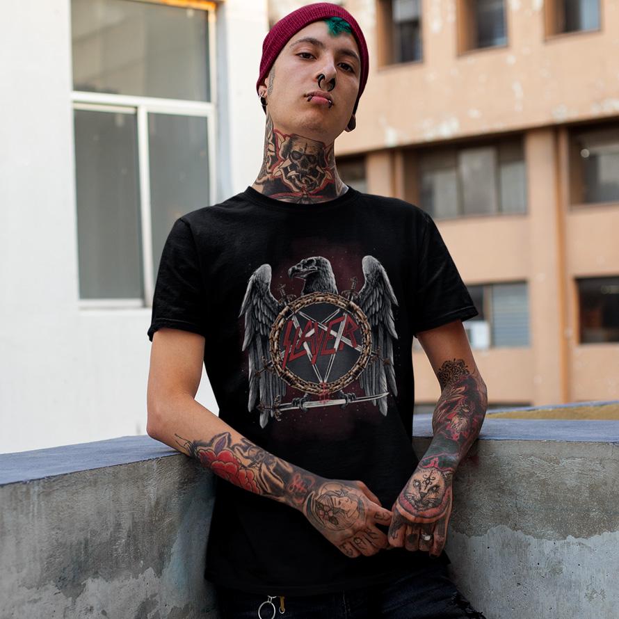 Футболка унисекс Slayer Eagle and Sword 4XL Черный (0000010204)