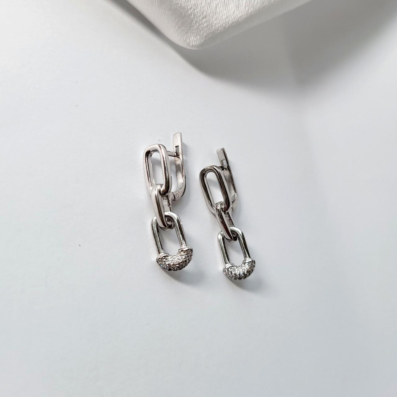 Серьги Булавка с подвеской серебро 925 пробы 5,60 г (5079р)